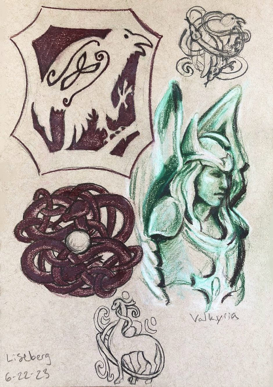 Park Sketches: Color Pencil & Pencil
