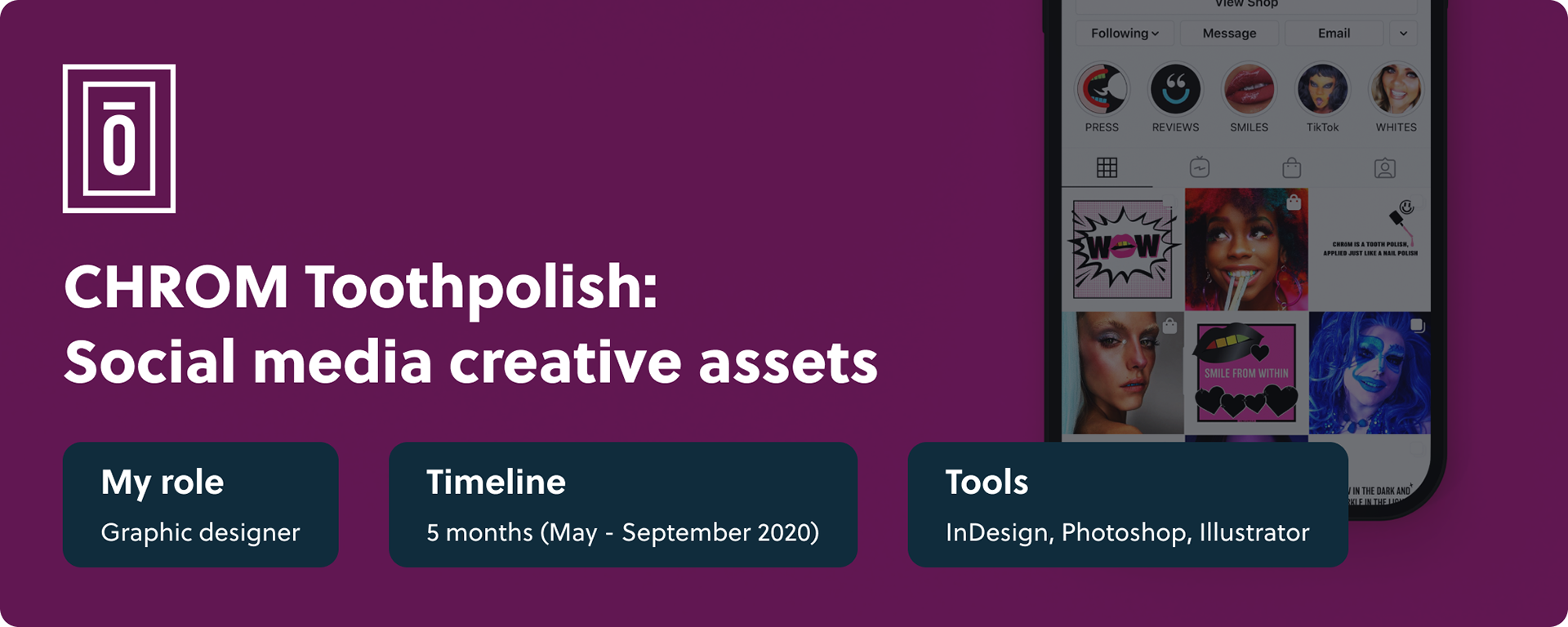 CHROM Toothpolish: Social media creative assets