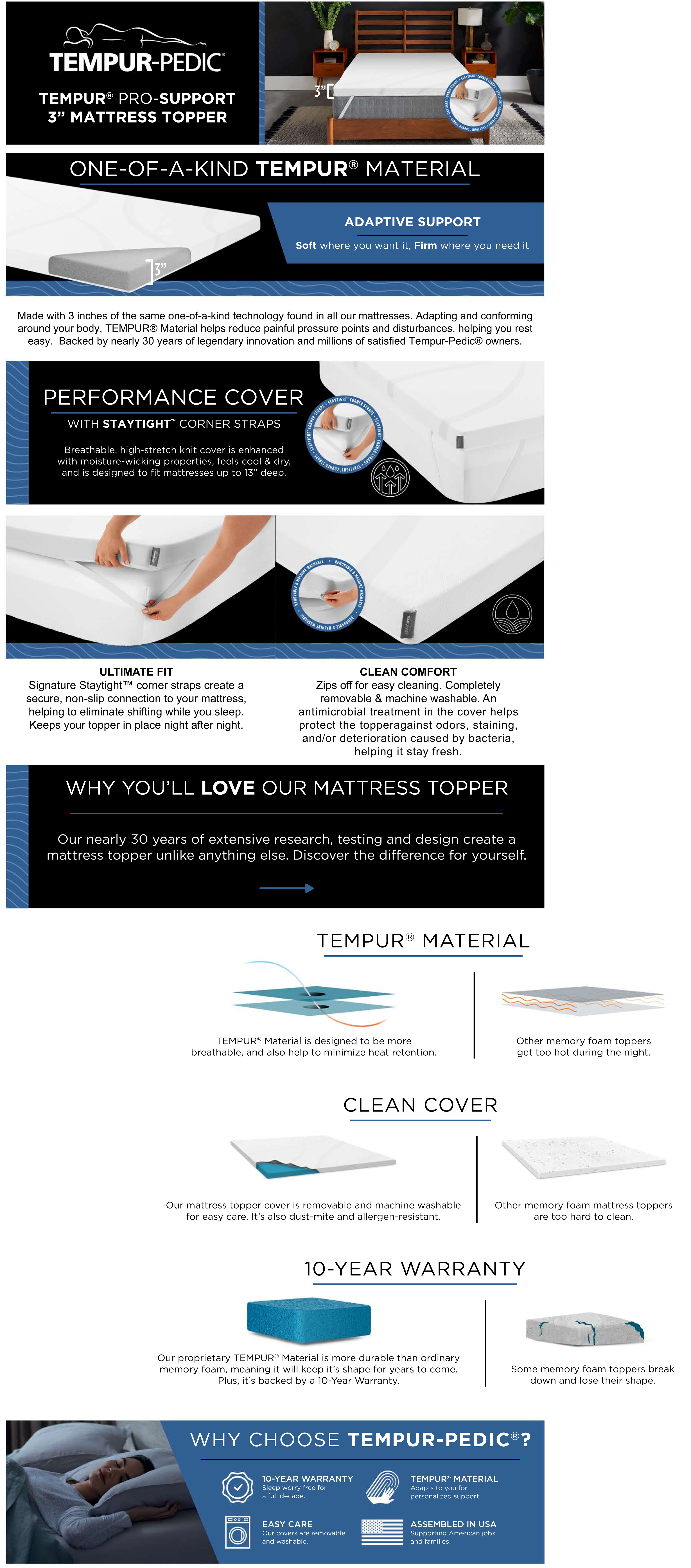 Official Website for Tempur-Pedic Toppers