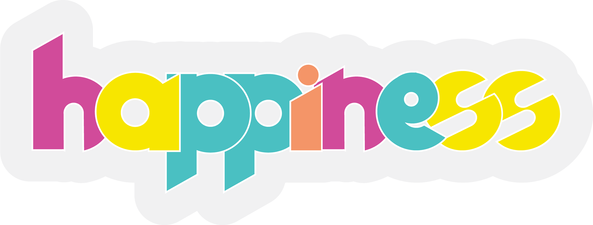 Beautiful word "happiness"