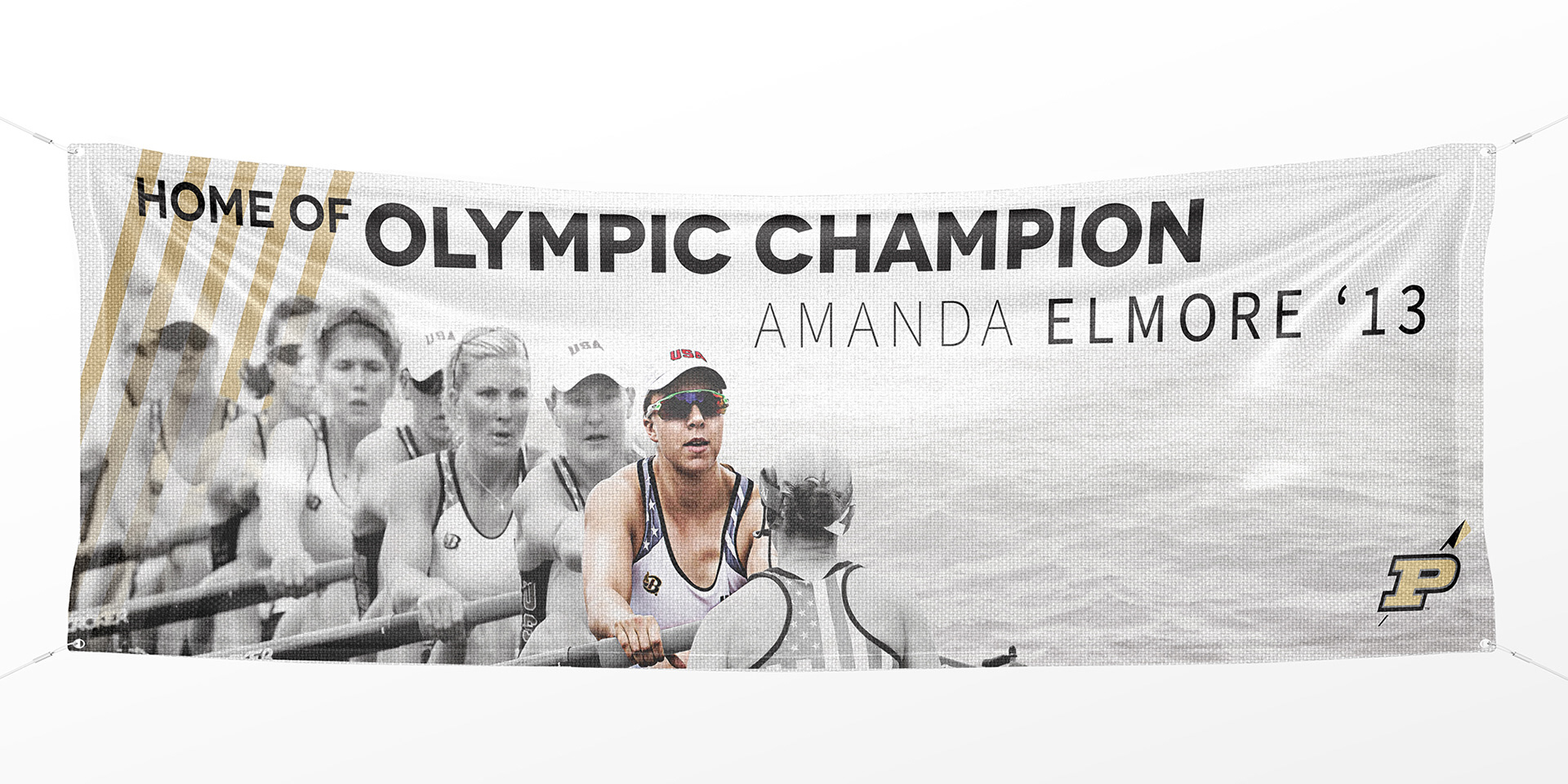 Home of Olympic Champion Amanda Elmore '13 Banner mockup