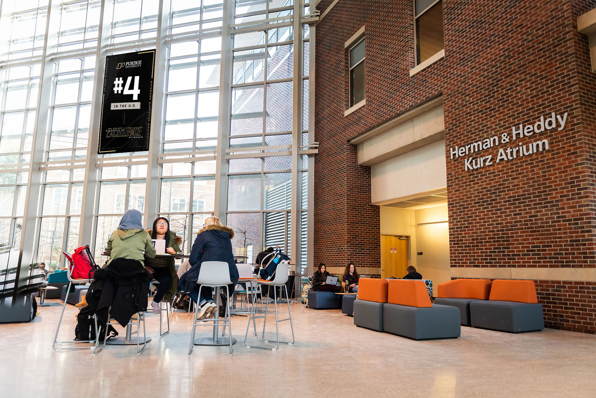 #4 in the U.S. Graduate Ranking Poster in atrium on windows