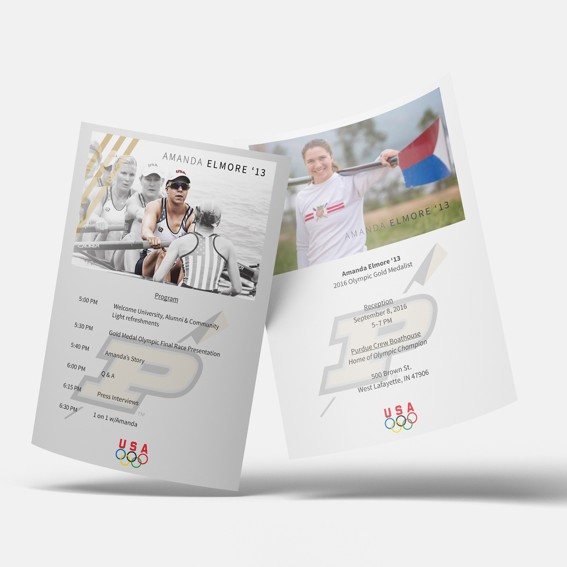 Amanda Elmore Reception Program Front & Back