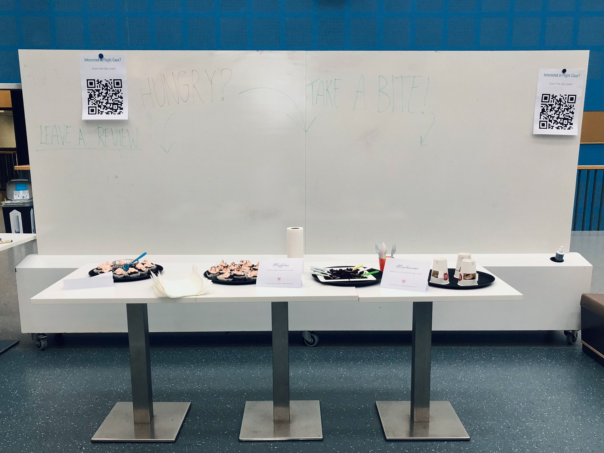 experiment set-up, 4 ways of presenting 