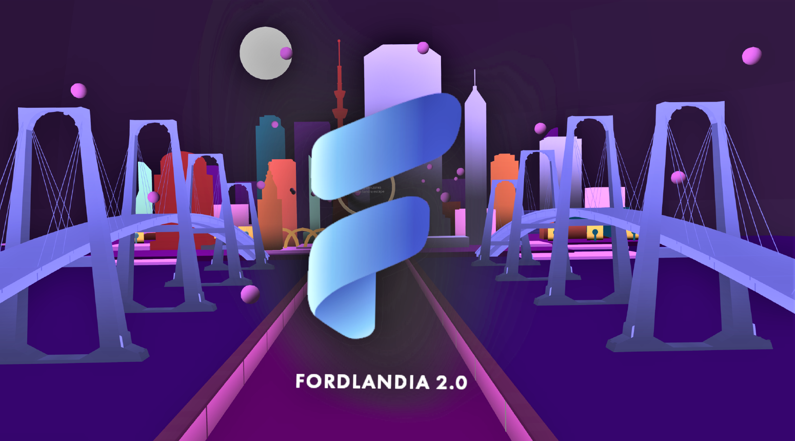 A screenshot from the VR world we designed