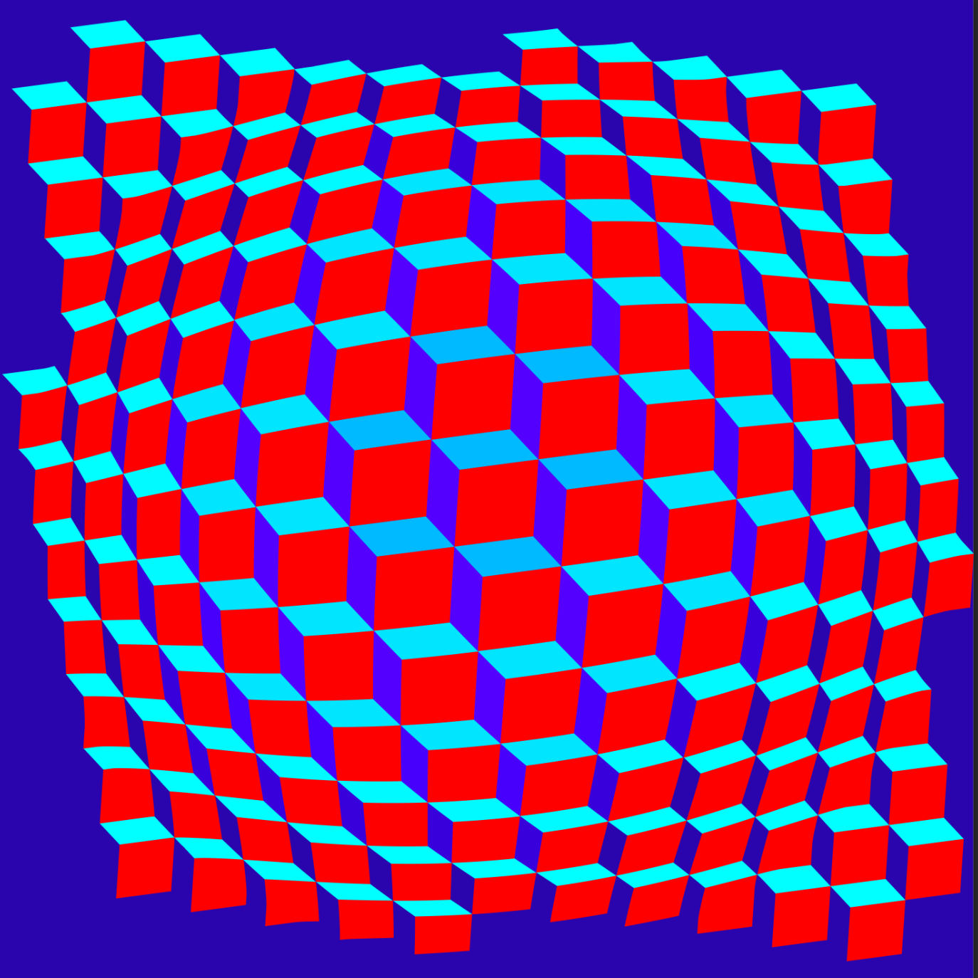 Blue & Red Bubble-2109