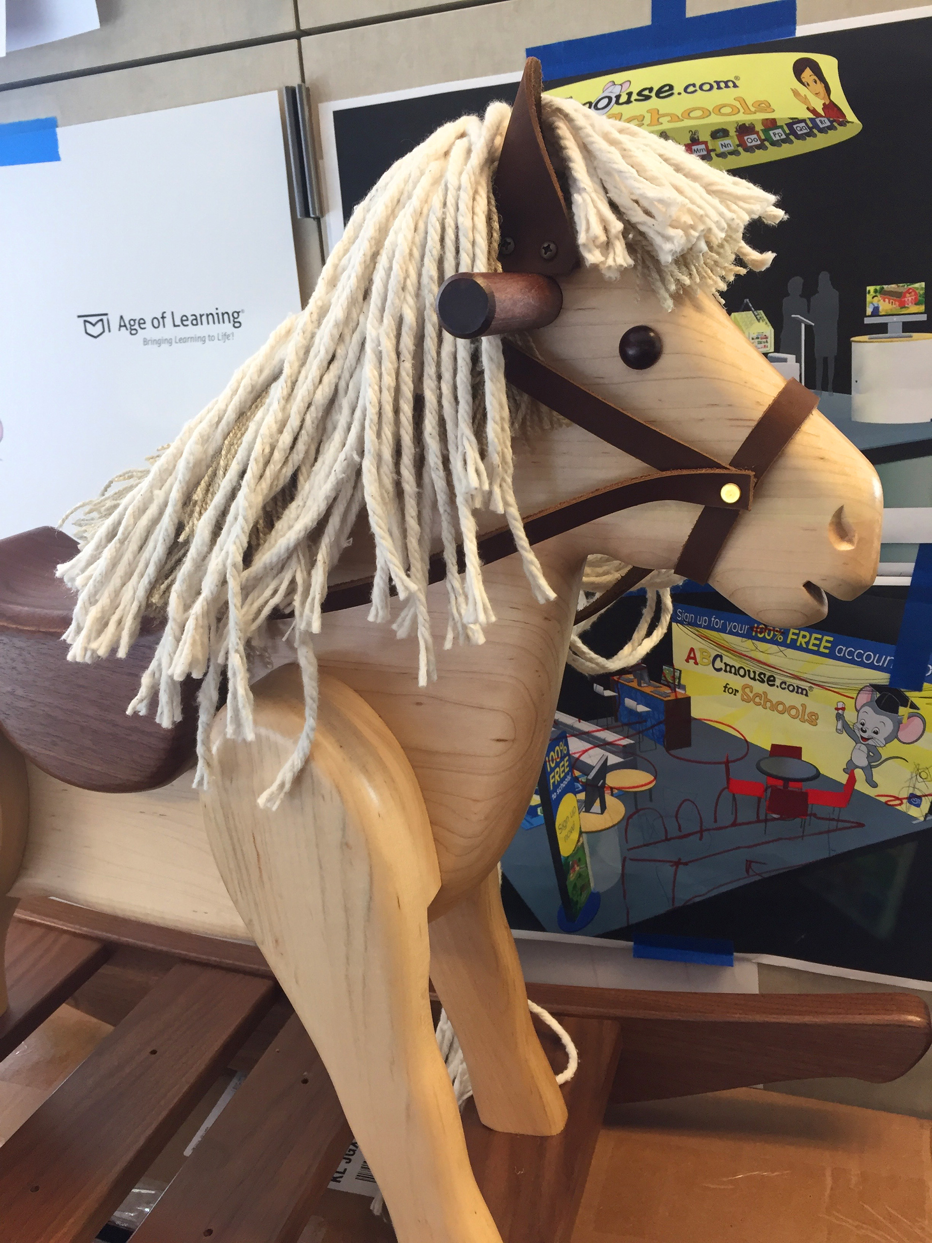  BESPOKE AMISH-MADE ROCKING HORSE