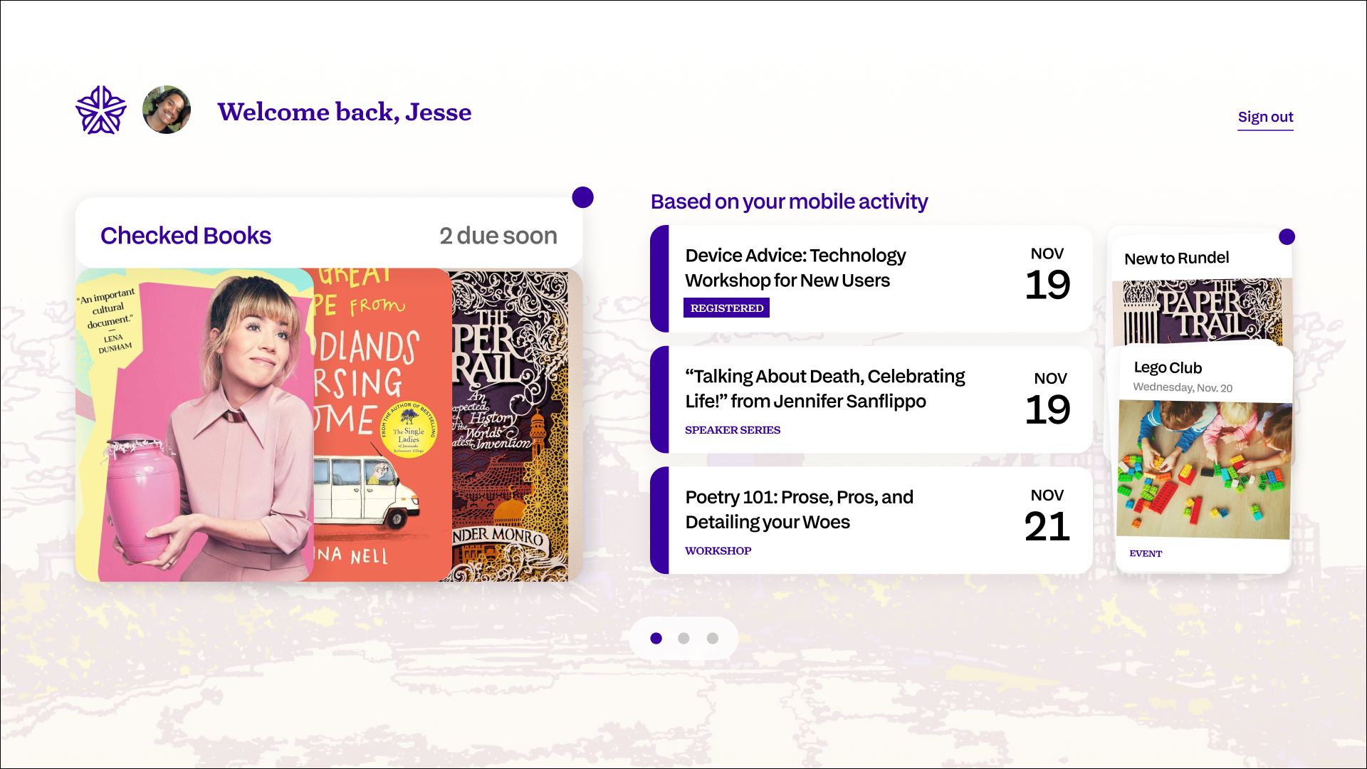 Library Kiosk UI Concept
