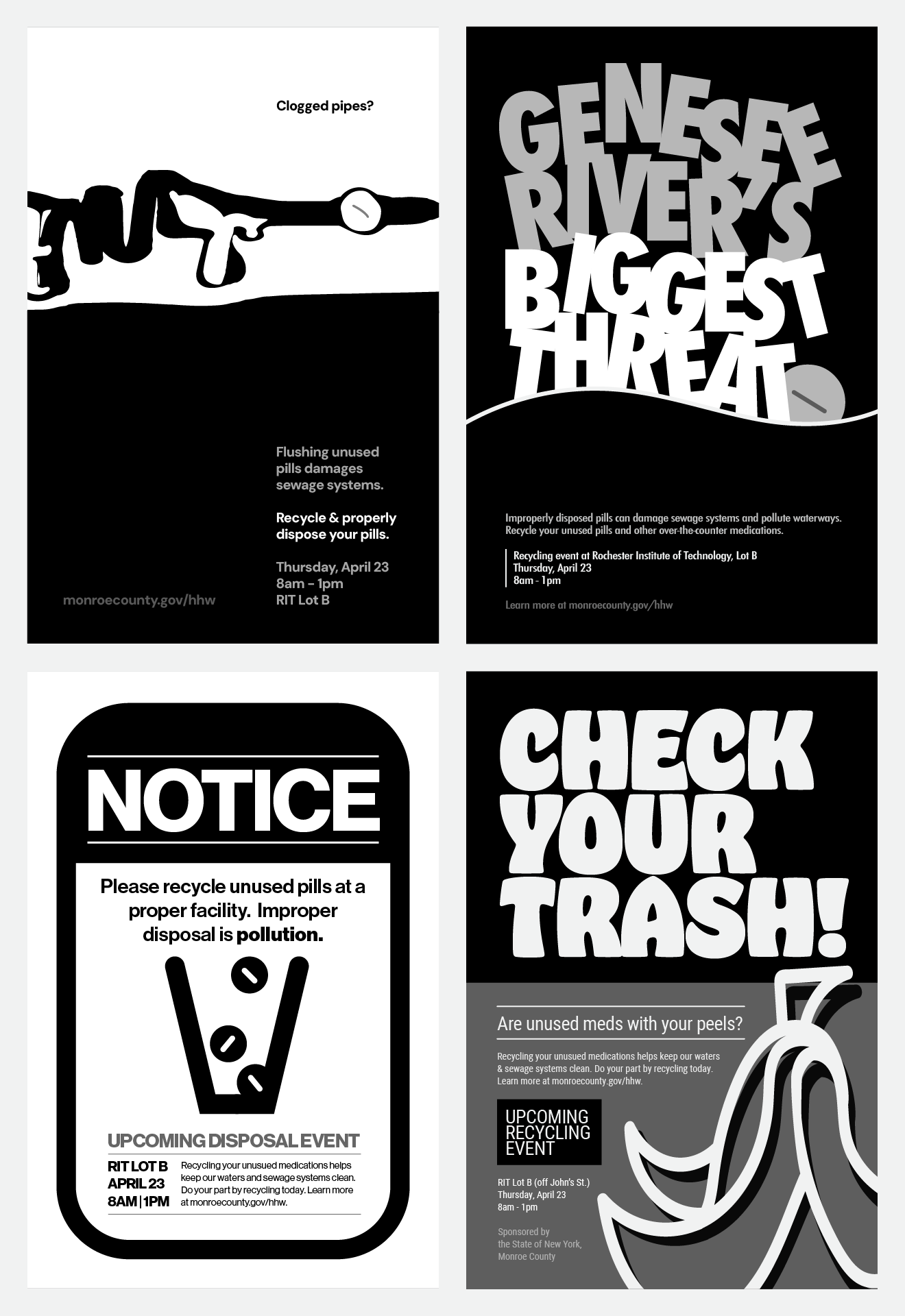 Pill Recycling Event Poster Series