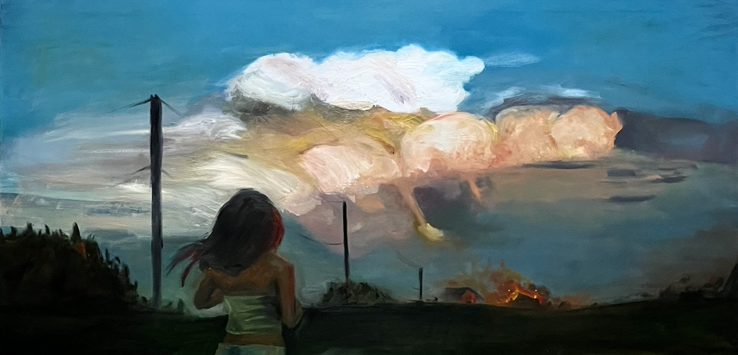 "House on Fire" - Oil on Canvas