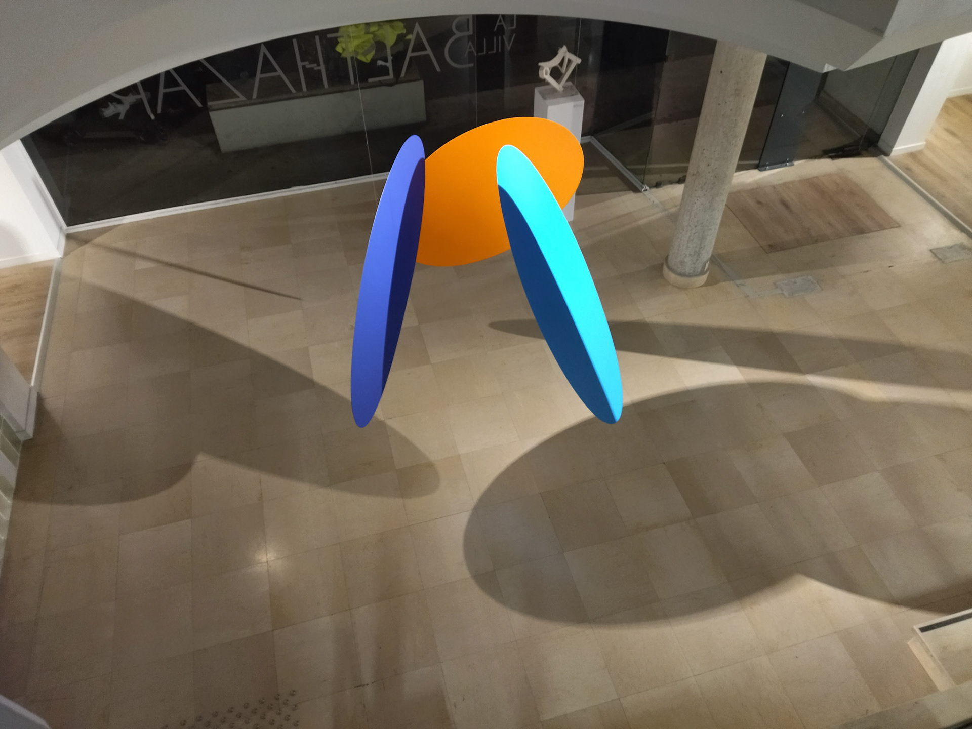 "Yguesbou", Acrylique sur MDF, suspension,  130 x 200 x 200 cm, 2022