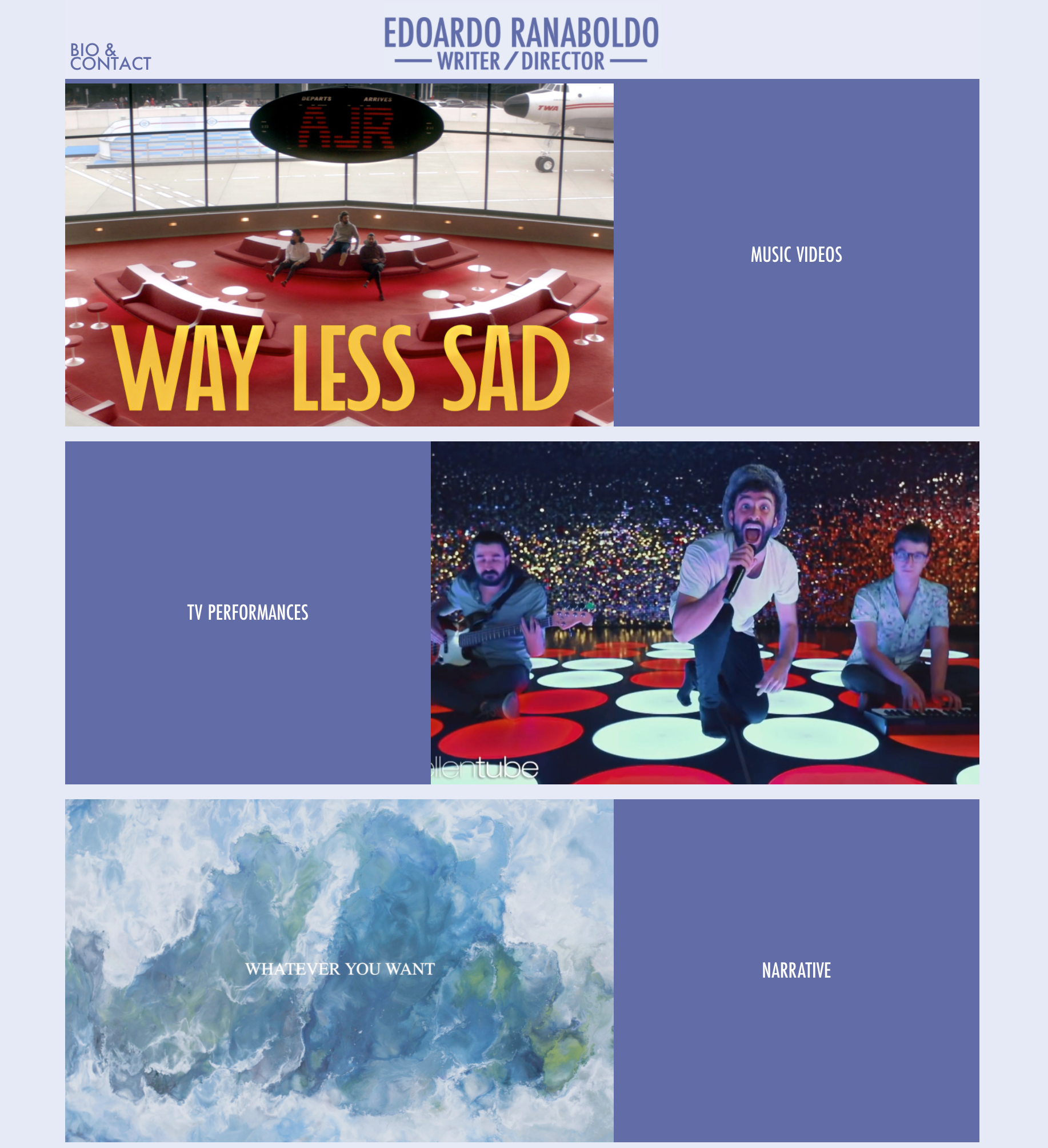Artist portfolio website, 2021. https://edoardoranaboldo.com/