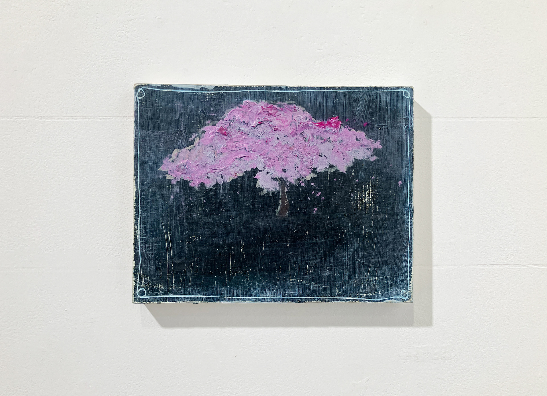 18. 中澤龍二 『桜』 / 油絵、パネル / 180x140mm/ 2025 / ¥17,000