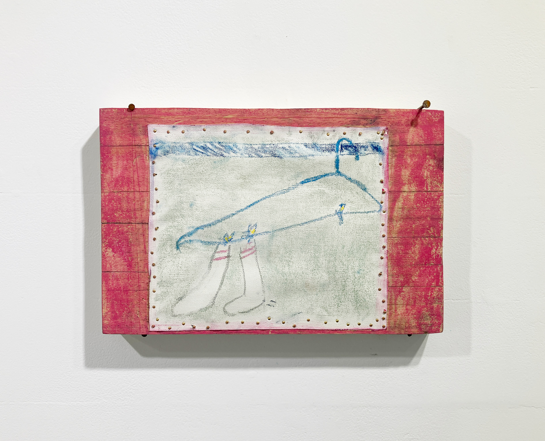 7. 中澤龍二 『日がさす』 / 油絵、パステル、板 / 306×203mm / 2025 / ¥30,000