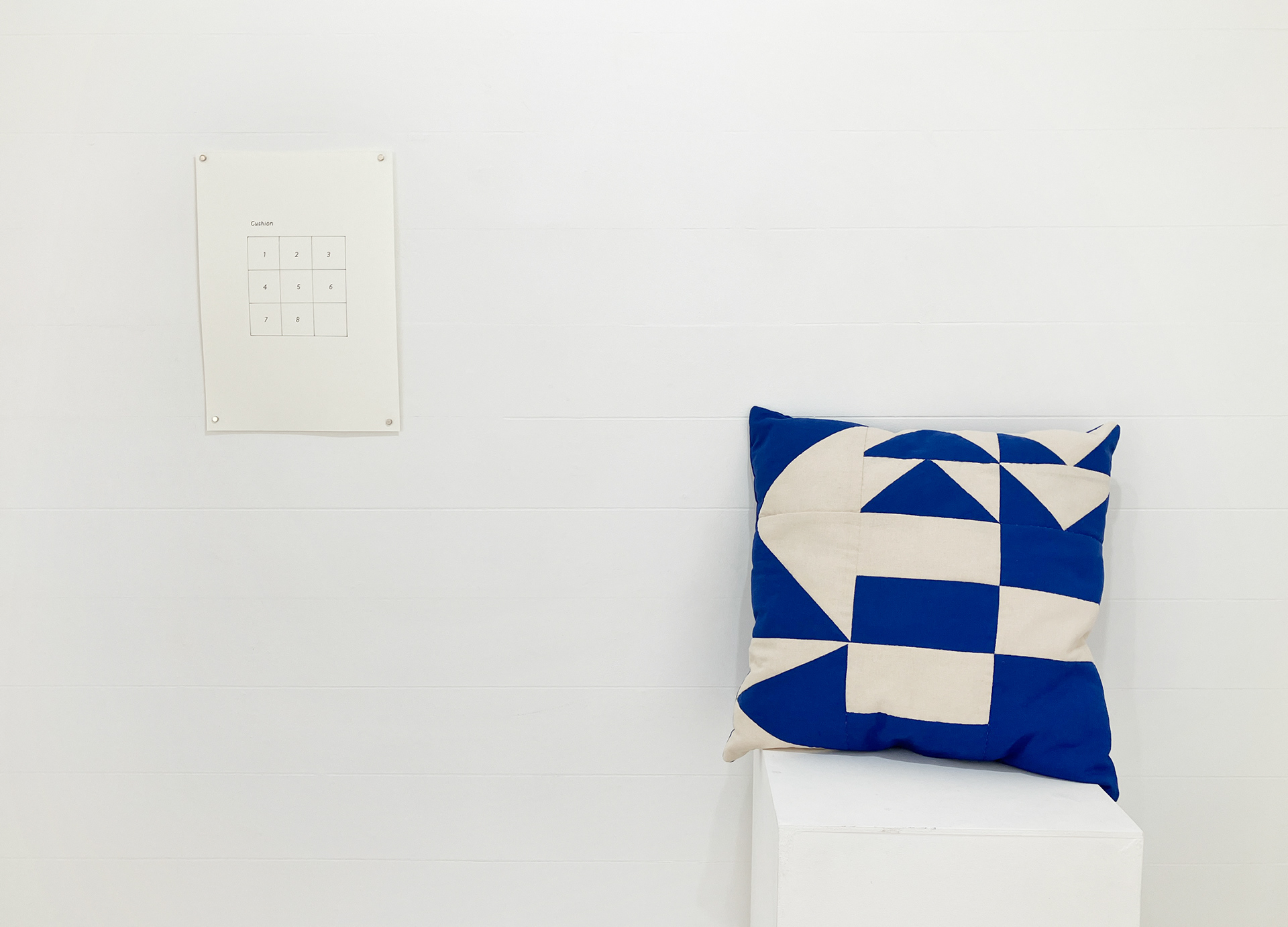 5.  『Language Quilt #5』 / Fabric, thread, cotton, paper, watercolor / サイズ可変 / 2025 / ¥30,000