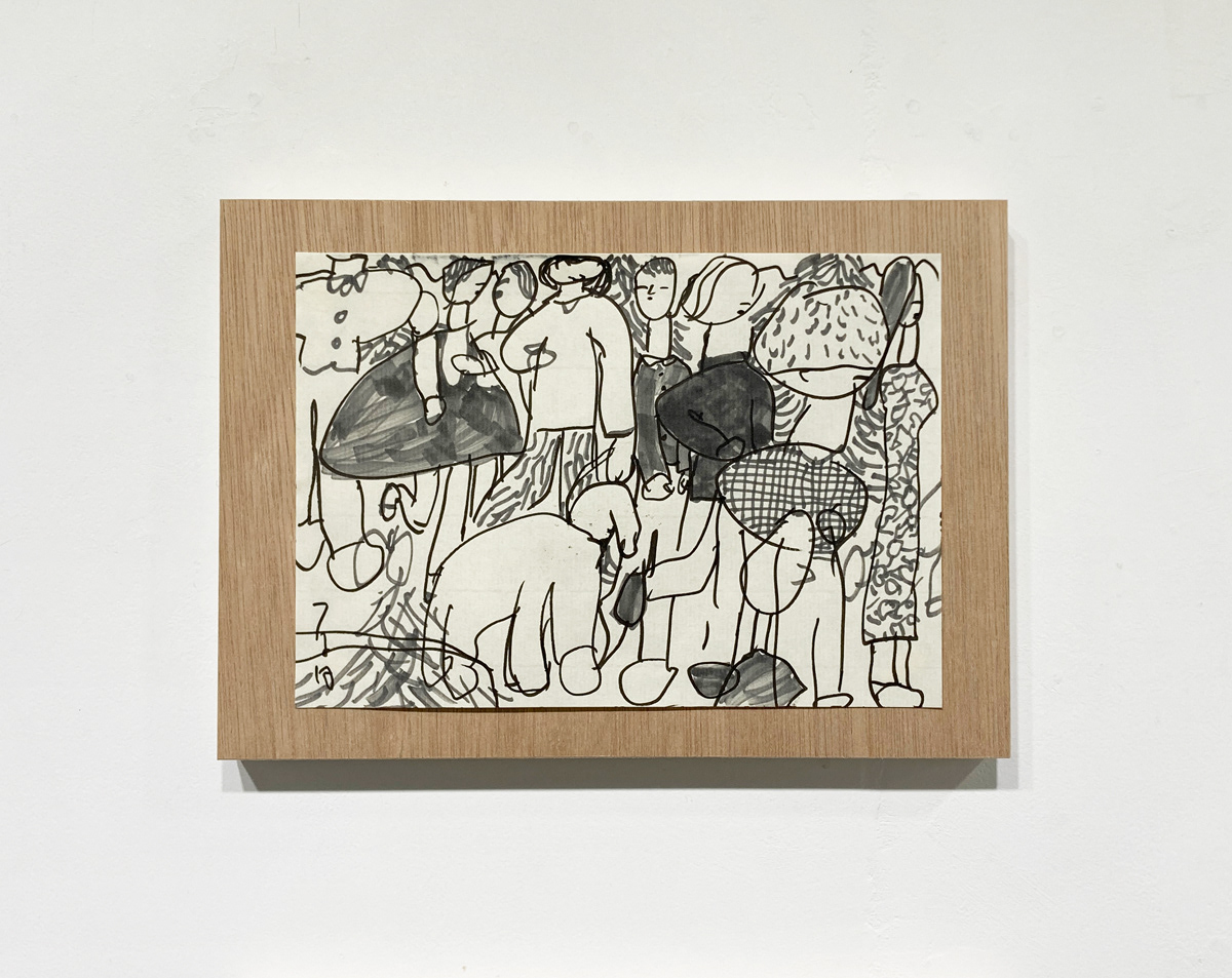 26. 綱田康平 『 ハイキング 』 / スケッチペン・上質紙 / 210x148mm / 2023 / ¥16,500