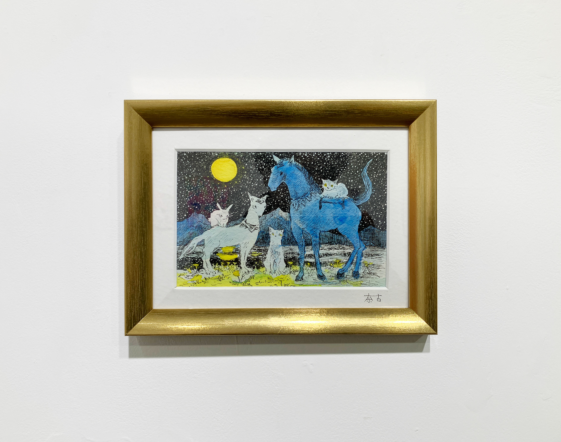 13. 大坪奈古 『夜話2』 / ミリペン、 カラーインク / 20×16cm / 2025 / ¥40,000