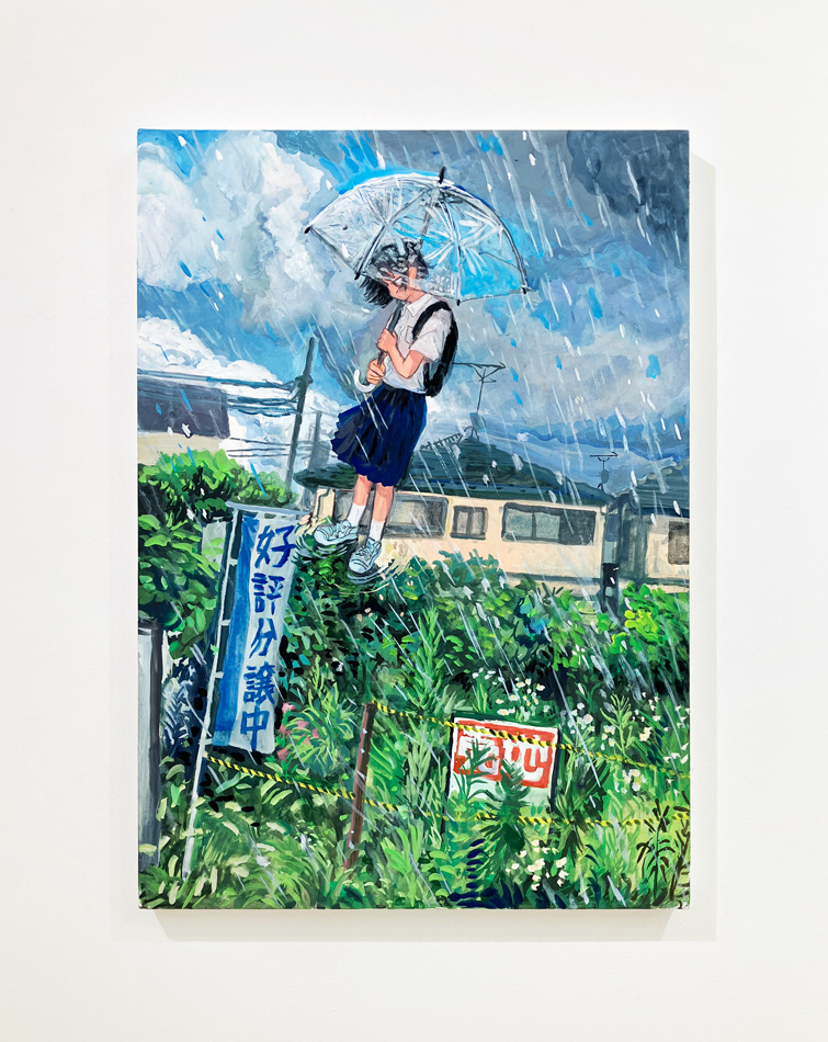 26. みなはむ 『天気が決める』 / 木製パネルに紙、アクリル / 364×515mm / 2026 / ¥132,000