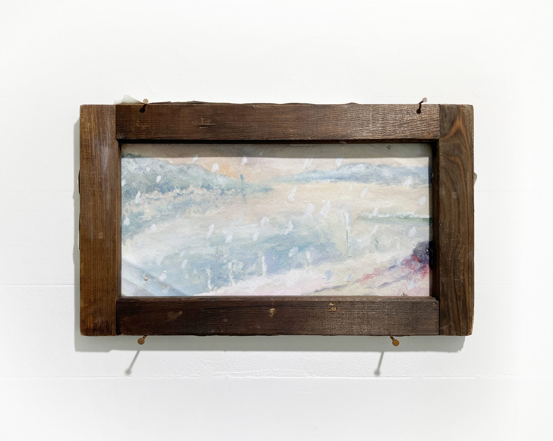 12. 中澤龍二 『唐津の漁港』 / 油絵、キャンバス / 410×242mm / 2021 / ¥34,000