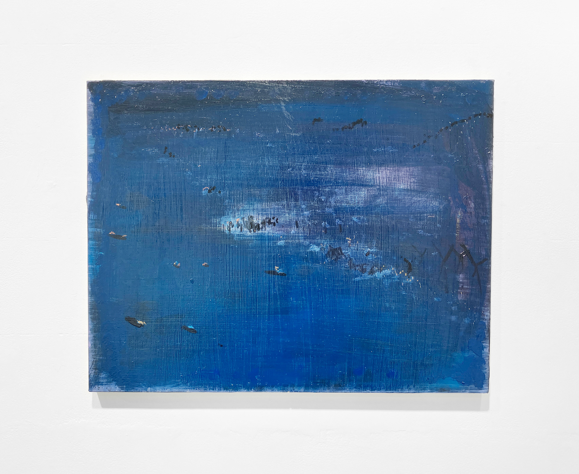 9. 中澤龍二 『海岸線』 / 油絵、パステル、板 / 409x317mm / 2025 / ¥77,000