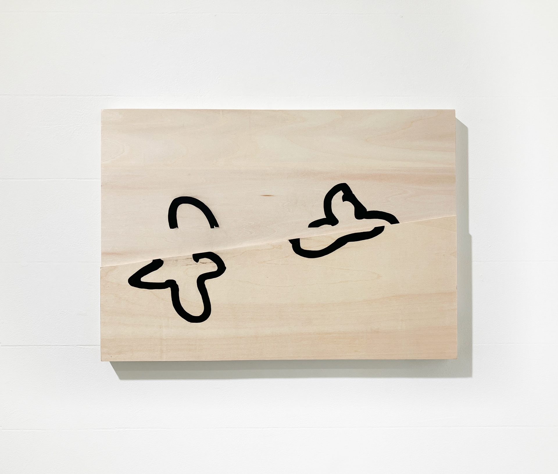 10.  中村美和子 「御笠川・鳥」 パネル、シナベニヤ、ジェッソ / 420x297mm / 2026 / ¥22,000