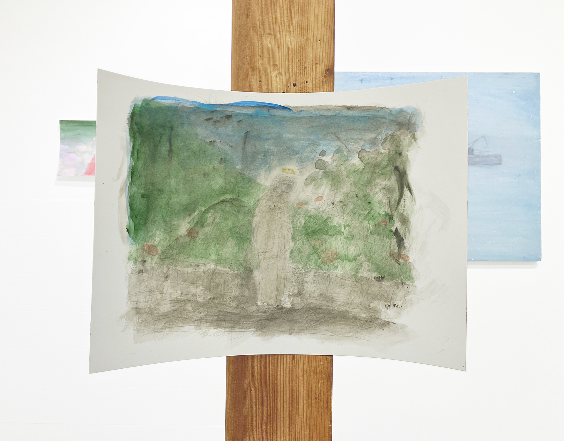 24. ペロンミ 『道に迷ってもいい日』 / 鉛筆、アクリル絵具・水彩紙 / 333×242mm / ¥33,000