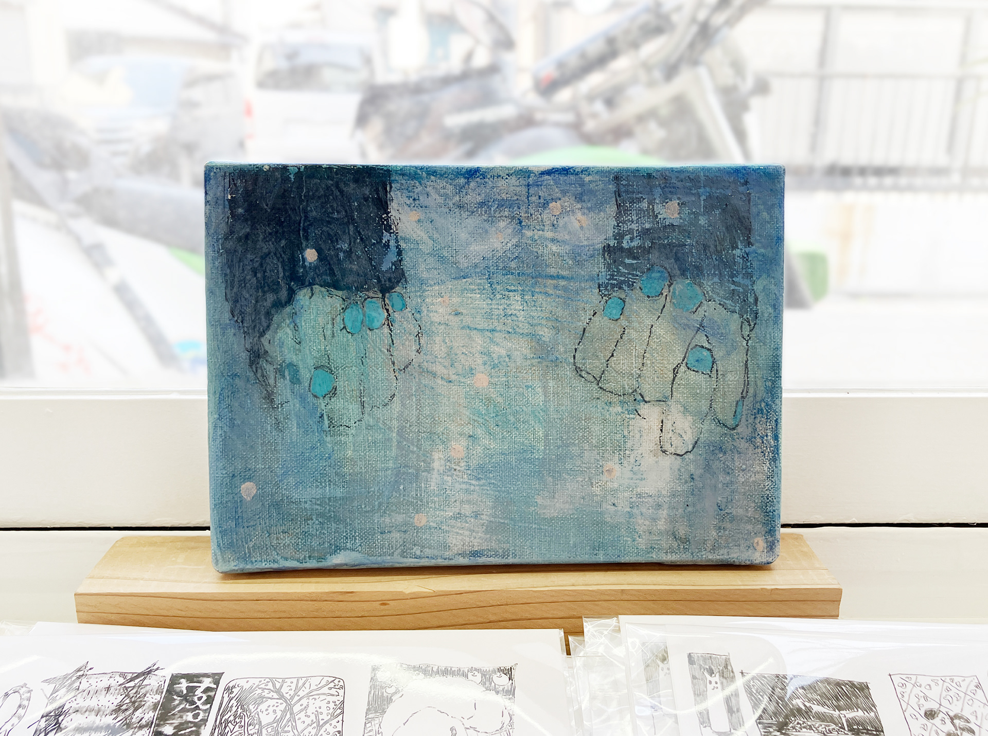 2. 中澤龍二 『キラキラ』 / 油絵、キャンバス / 227×158mm / 2025 / ¥17,000