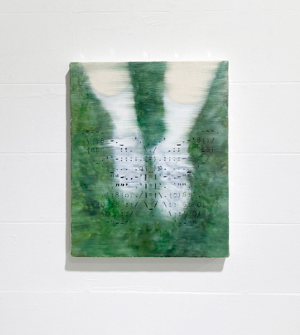 10. 石塚ちえ 『 永遠はAAモルフォの餌になる 』 / 油彩・キャンバス / 220x273mm / 2022 / ¥23,100