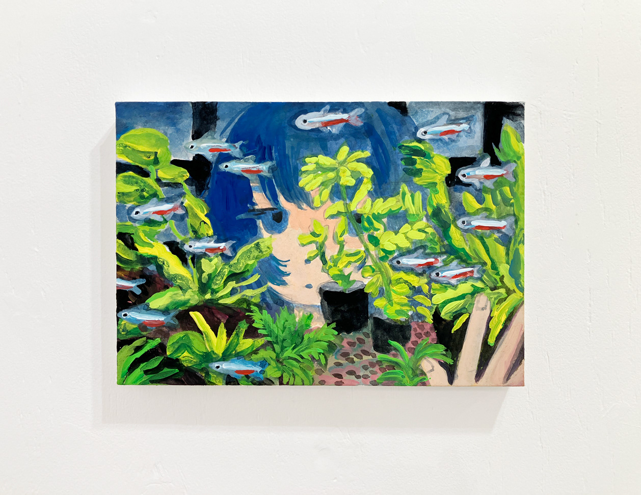 34. みなはむ 『ペットショップ』 / 木製パネルに紙、アクリル / 227×158mm / 2026 / SOLD OUT