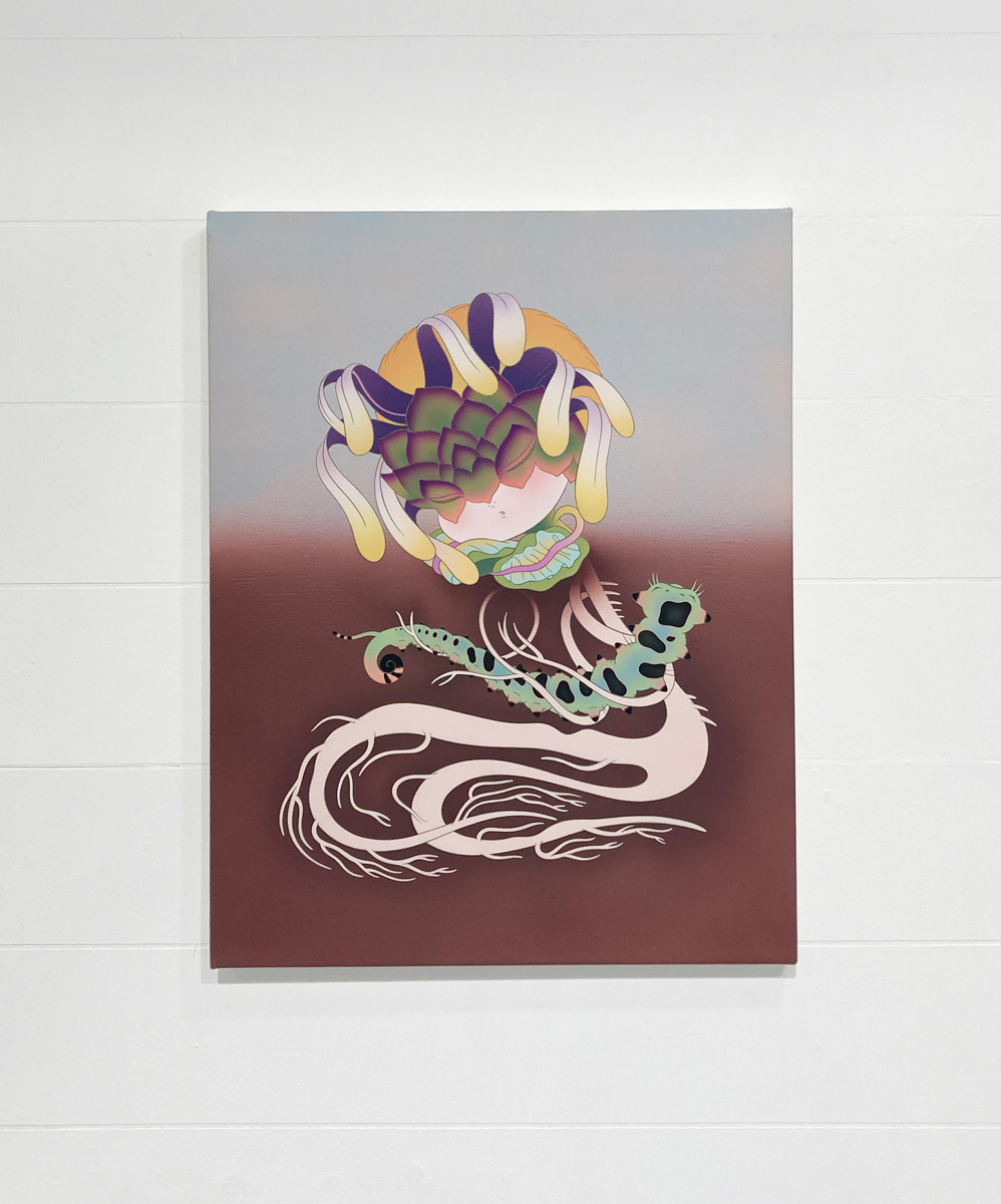 12. 薬指ささく 『 微睡/花 』 / アクリル・キャンバス / 319x410mm / 2023 / SOLD OUT