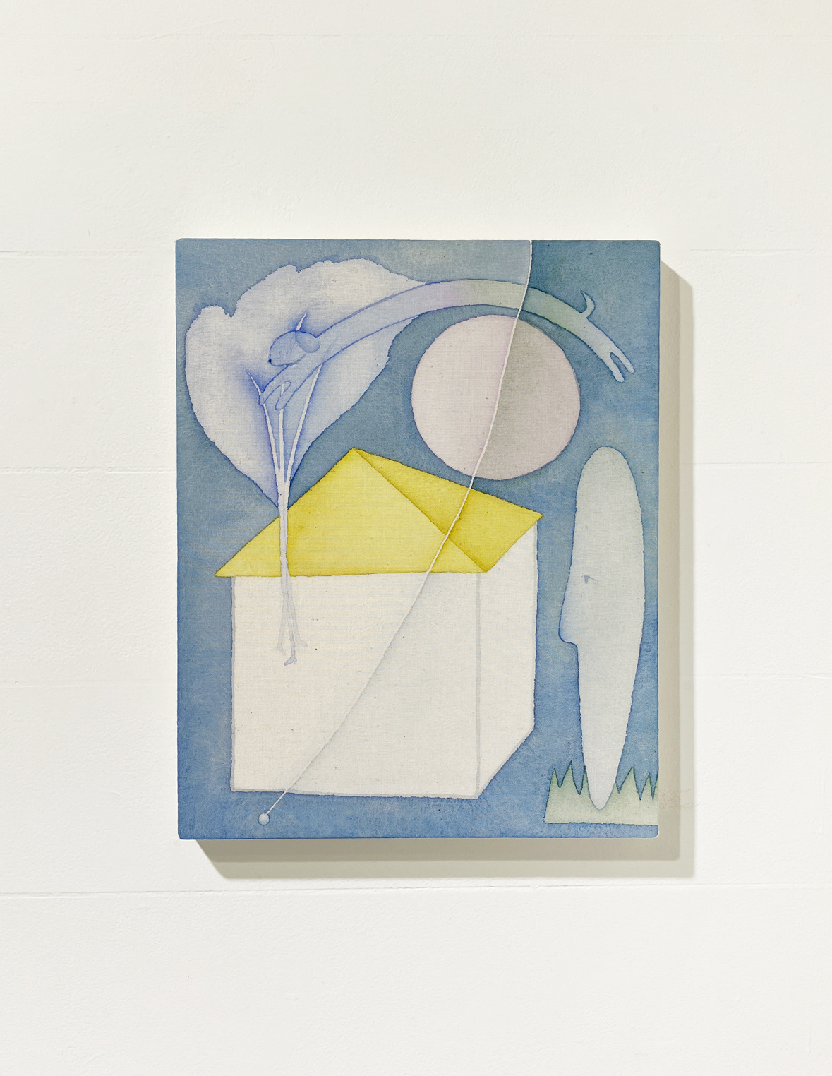 21. 河本理絵 『cloudy』 / アクリル・布(シーチング) / 220x273mm / 2023年 / ¥27,500