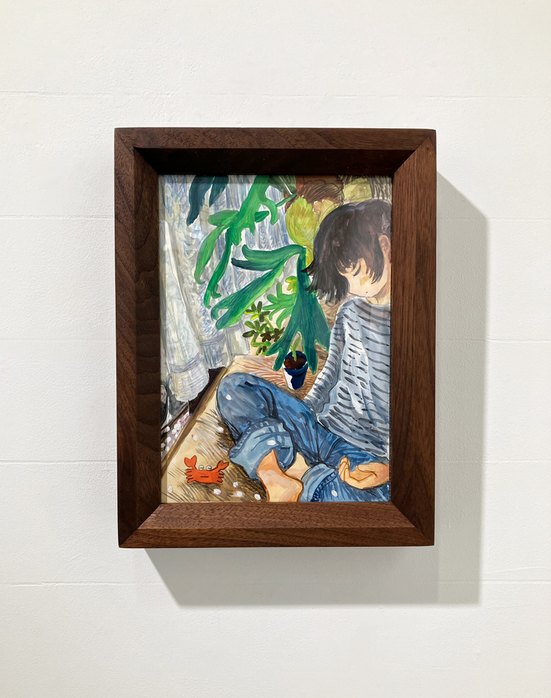 16. みなはむ 『春のひだまり』 / 紙にアクリル、色鉛筆 / 182×257mm / 2026 / ¥44,000(額込み)