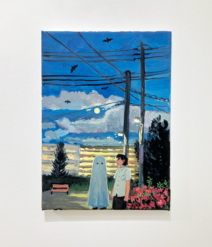 27. みなはむ 『よるの公園』 / キャンバスにアクリル / 242×333mm / 2026 / SOLD OUT