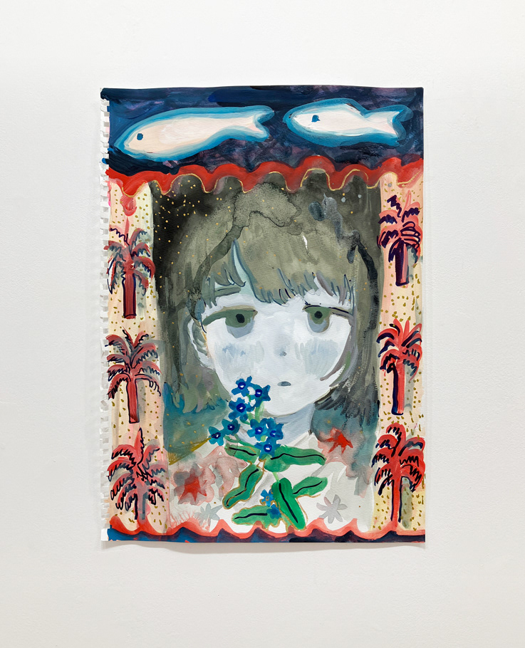 29. みなはむ 『意識』 / 紙にアクリル、透明水彩、ペン / 352×251mm / 2026 / SOLD OUT