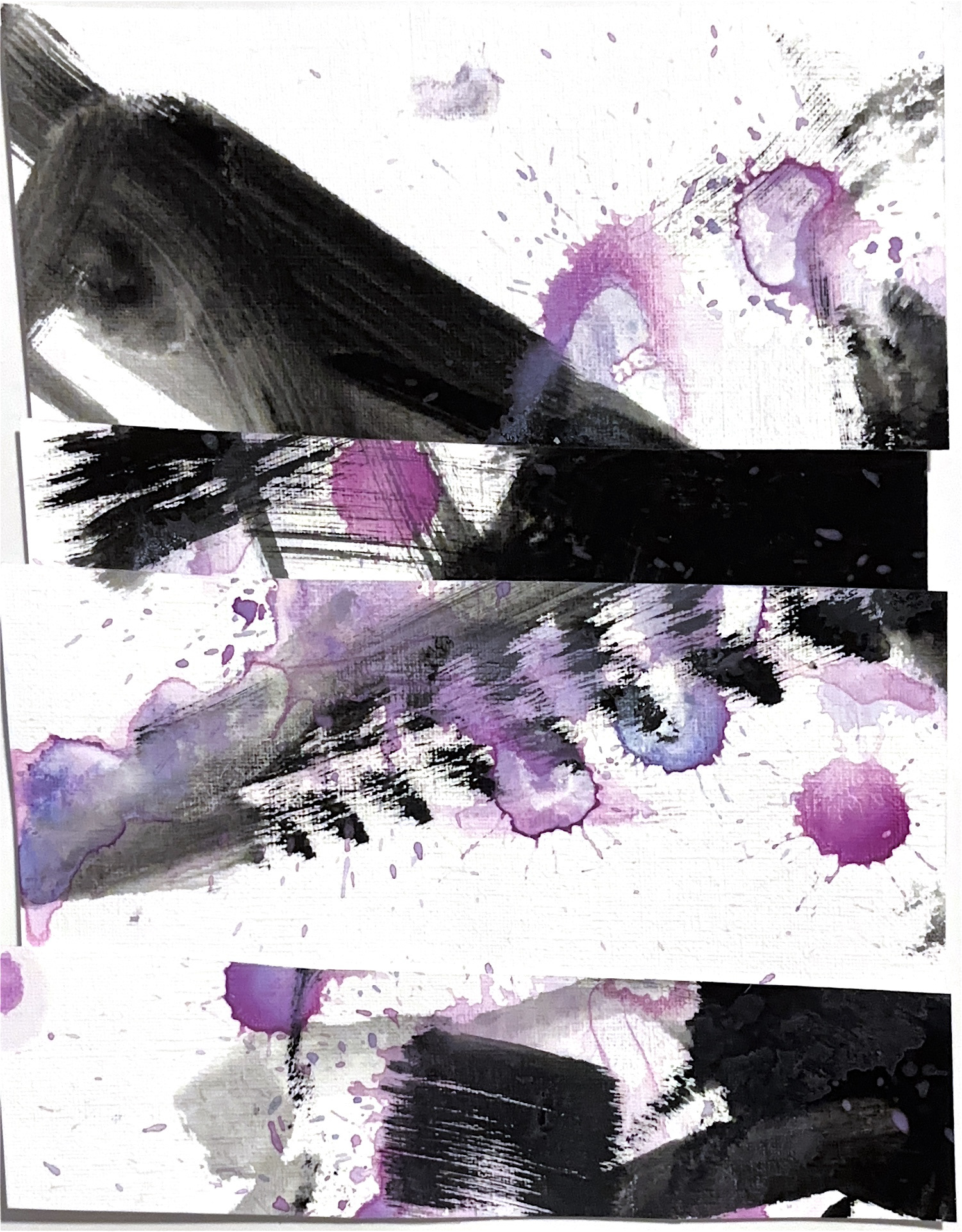 flashe on canvas paper 7.5x6.5 in