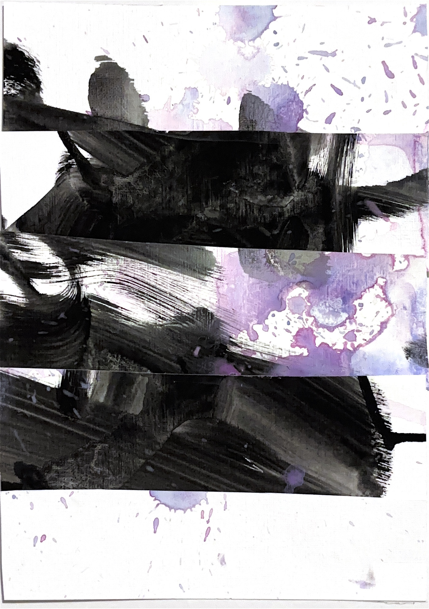 flashe on canvas paper 8.5x6 in