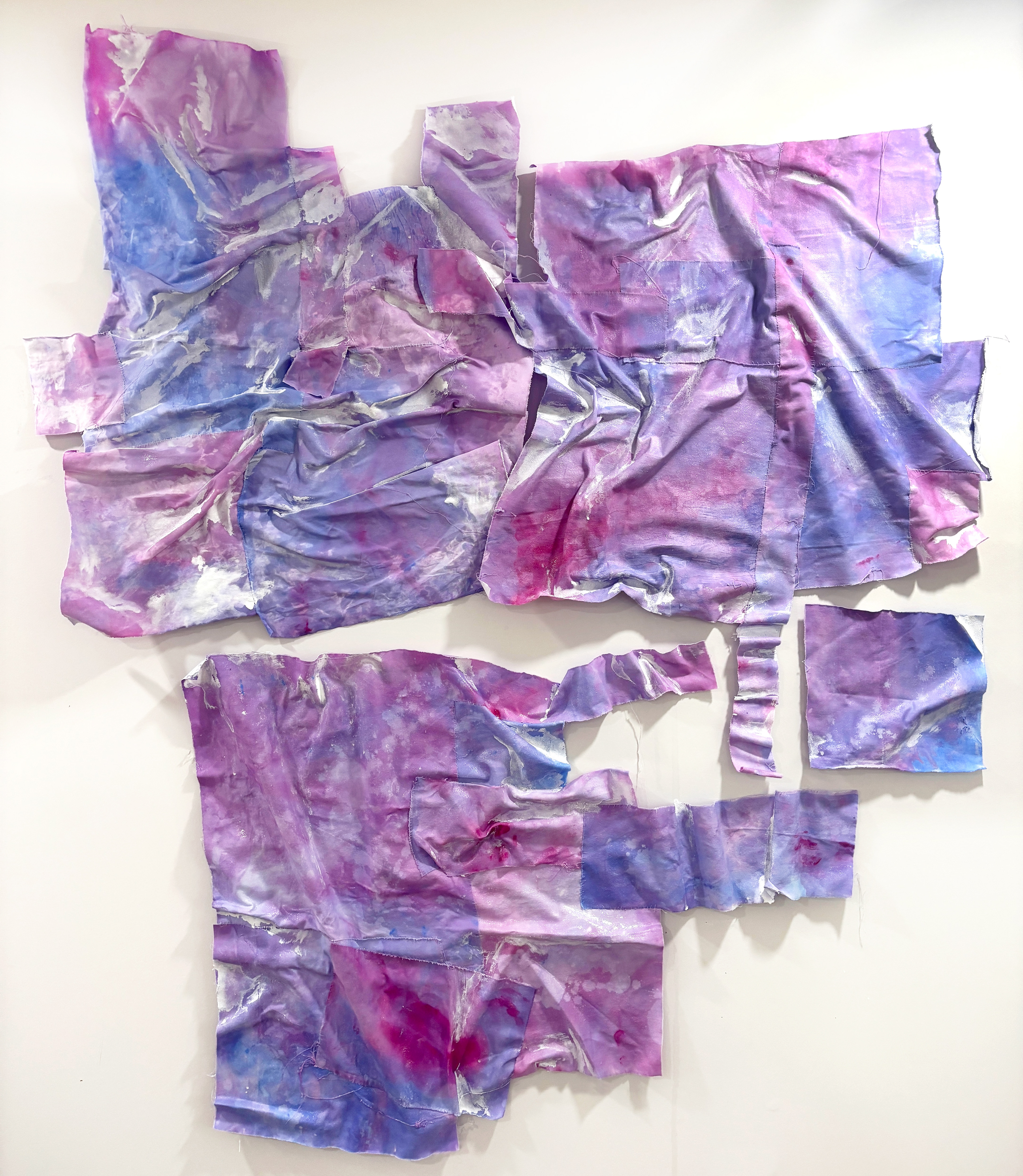 flashe and epoxy resin on cotton