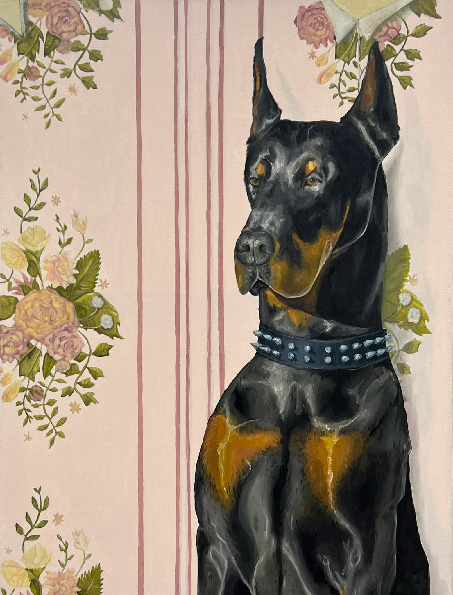 guard dog, oil on canvas, 18x24 inches