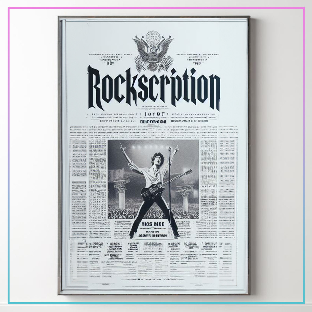"Rockscription" delves into the electrifying history of rock music, tracing its roots, legendary icons, and cultural impact throughout the decades.
