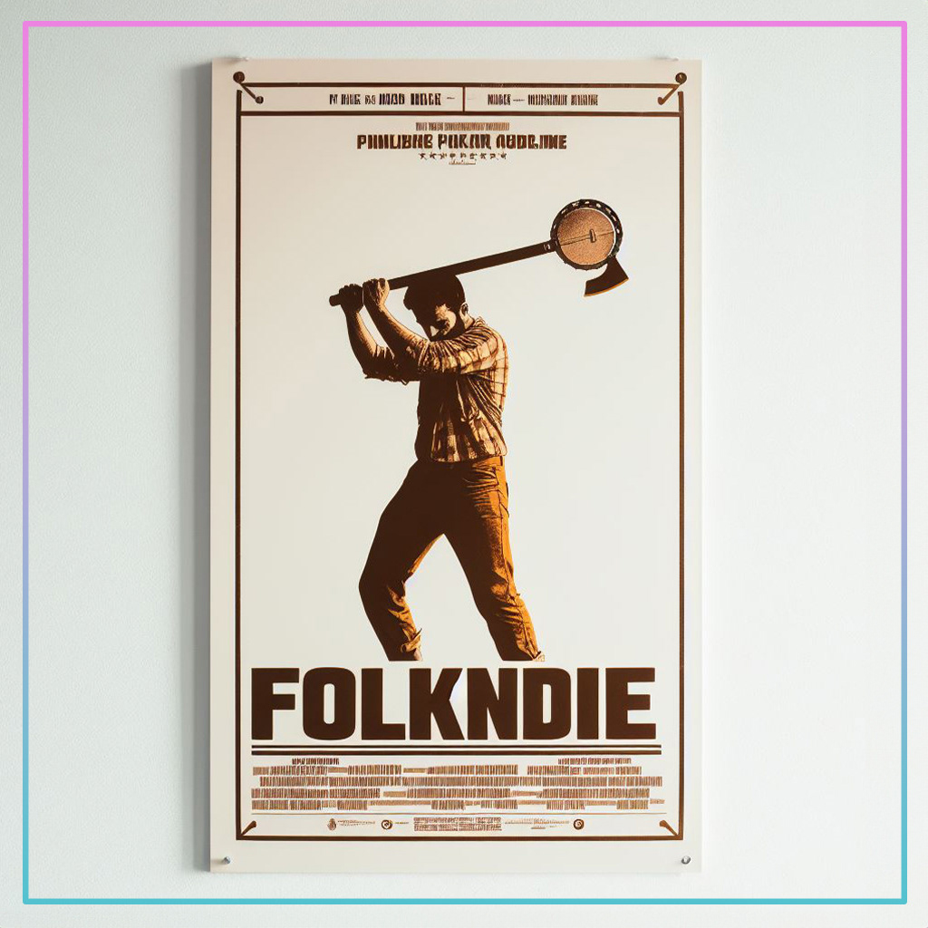 In "Folkndie," a soulful lumberjack finds solace in his banjo, weaving melodies that heal a broken community in the woods.