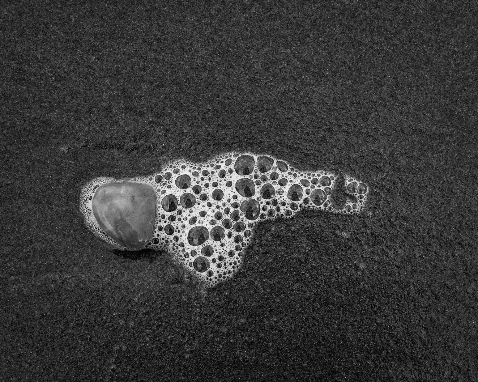 In this image, I see myself reflected in the pebble and in every bubble of the foam.  Is that cause for tears?  Or have I finally noticed that we are reflected in everything and everyone that we encounter.  Perhaps, it is the only way we can really see ourselves.