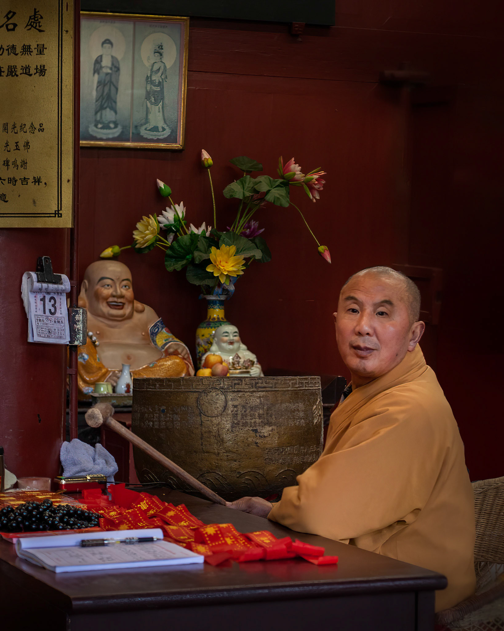 Monk with Gong