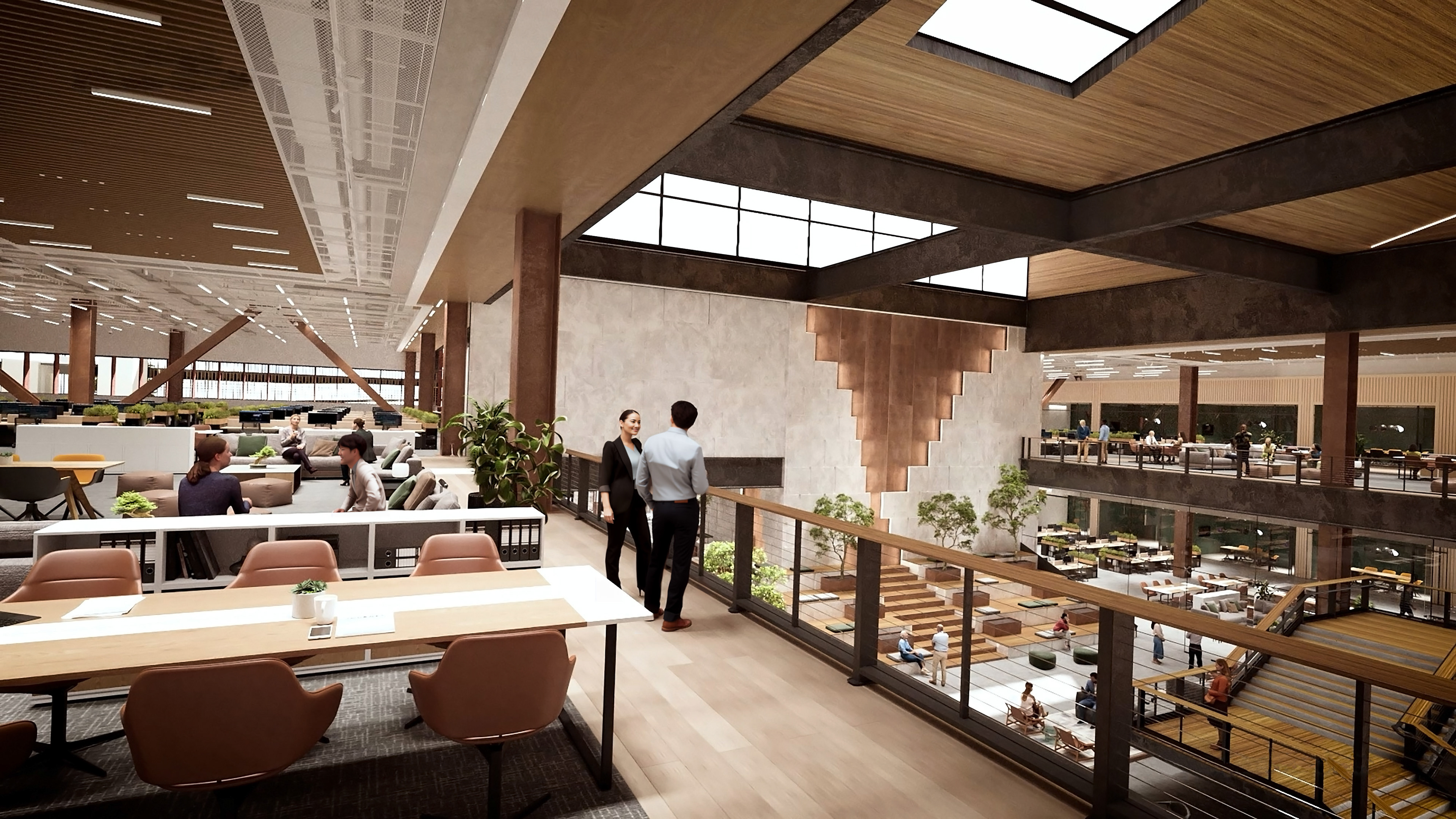 Office over atrium