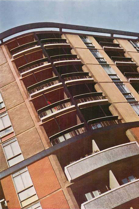 Balcony Flats in Judd Street, Bloomsbury by Denis Clarke Hall 1955