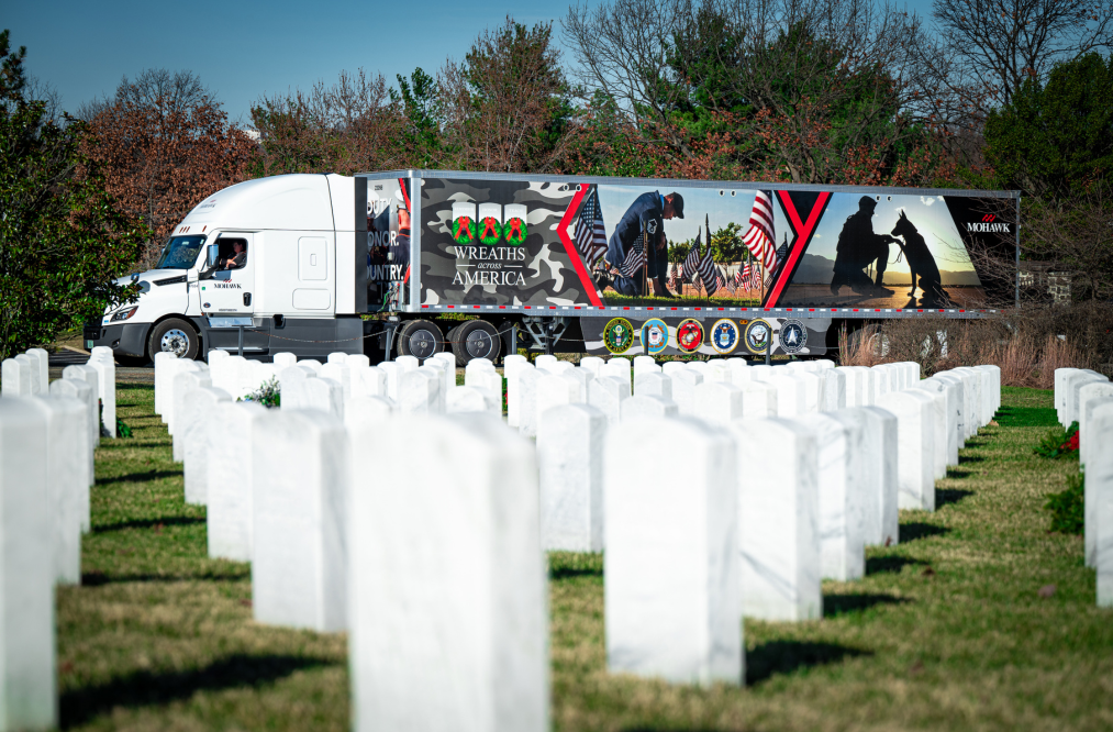 Mohawk Wreaths Across America Trailer Design - Adobe Illustrator & InDesign