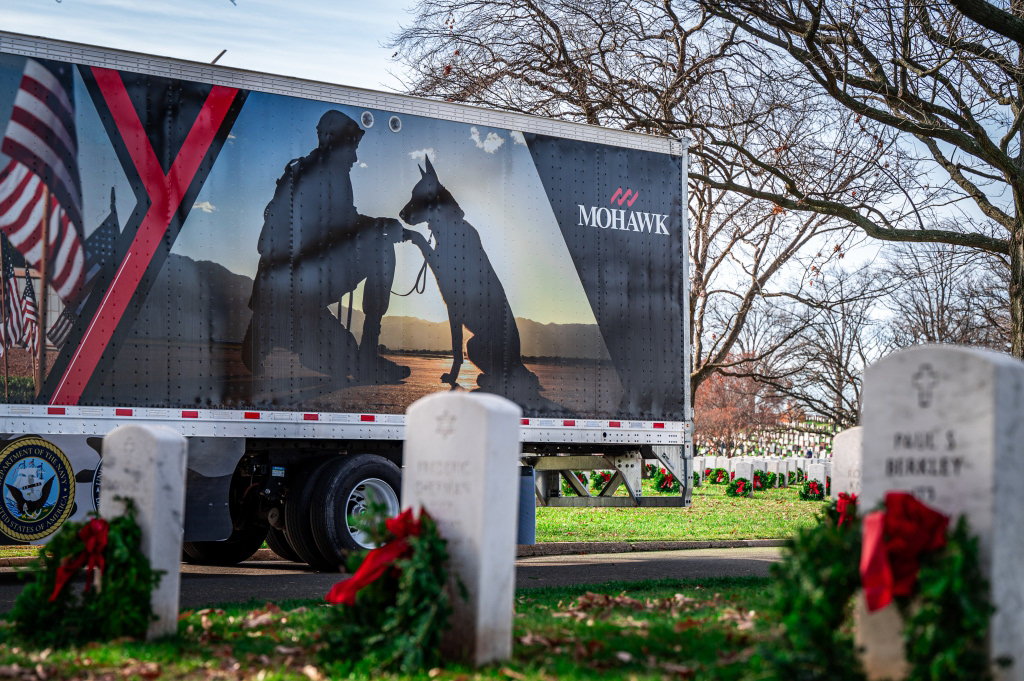 Mohawk Wreaths Across America Trailer Design - Adobe Illustrator & InDesign