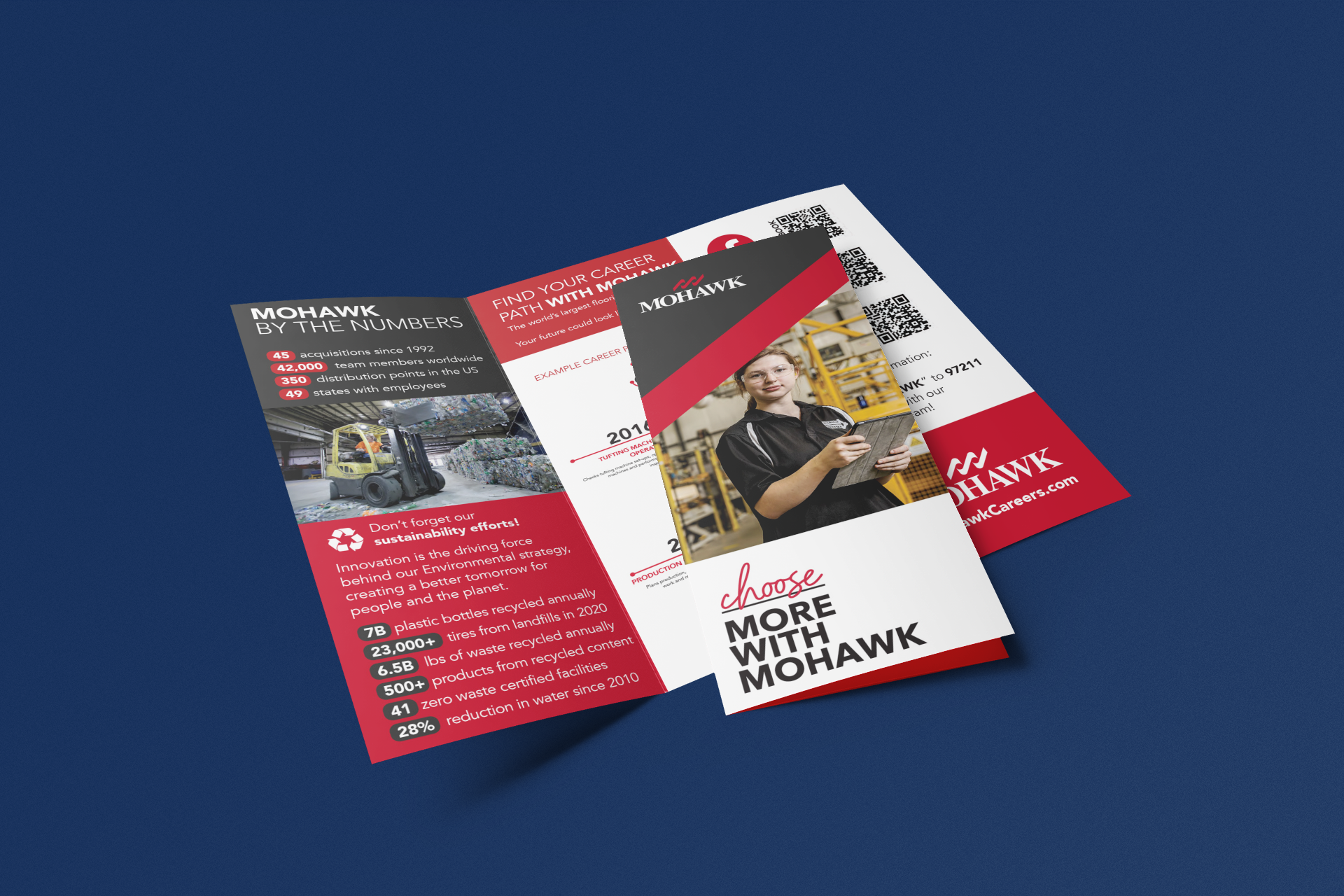 Mohawk Trifold Brochure - Adobe Illustrator, Photoshop, & InDesign