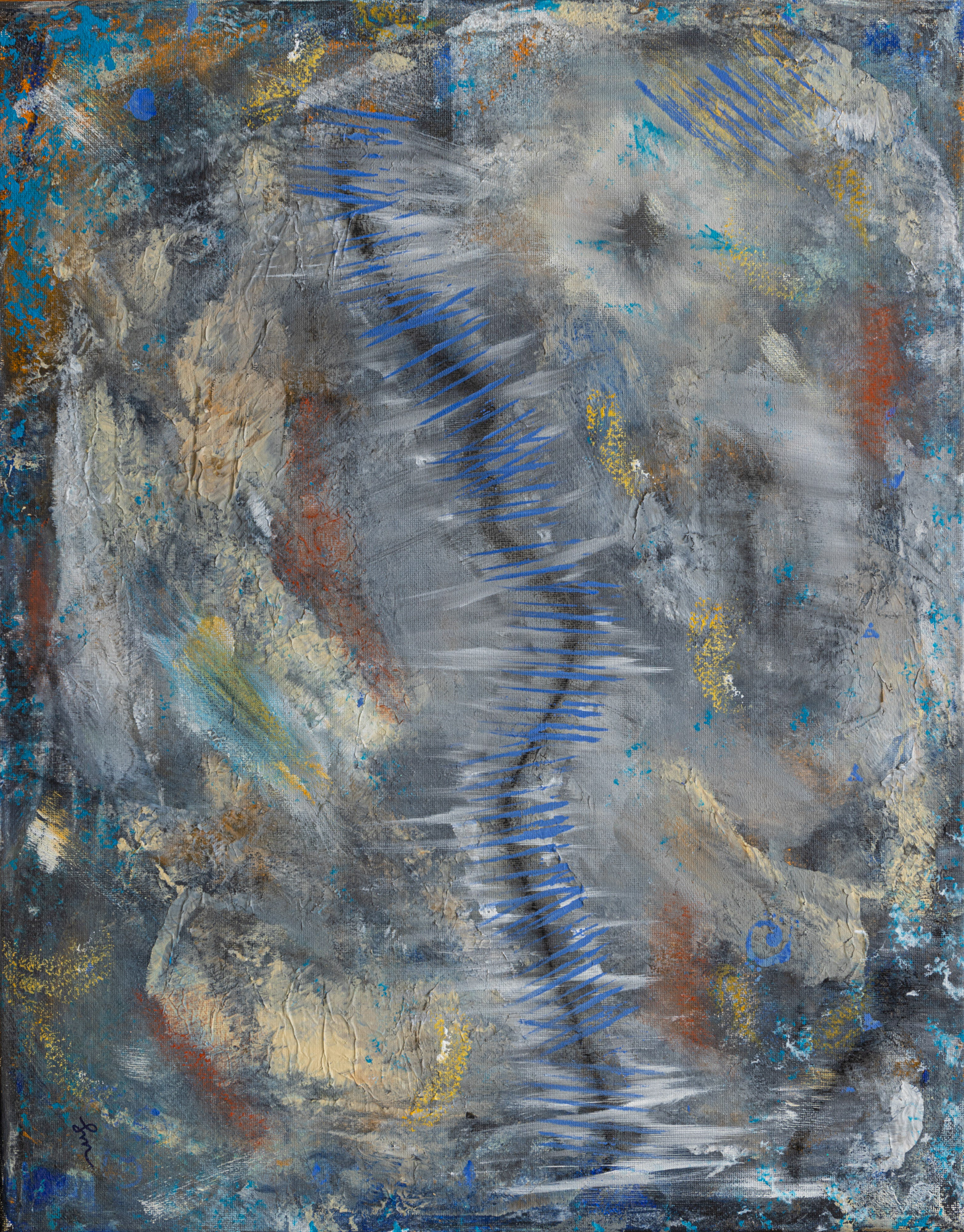 Holding Back the Dark, 20"x16" Acrylic on canvas