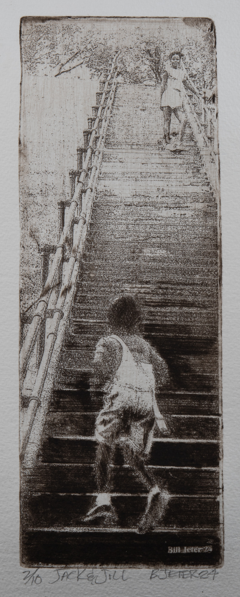 JACK AND JILL oil ink, cotton paper