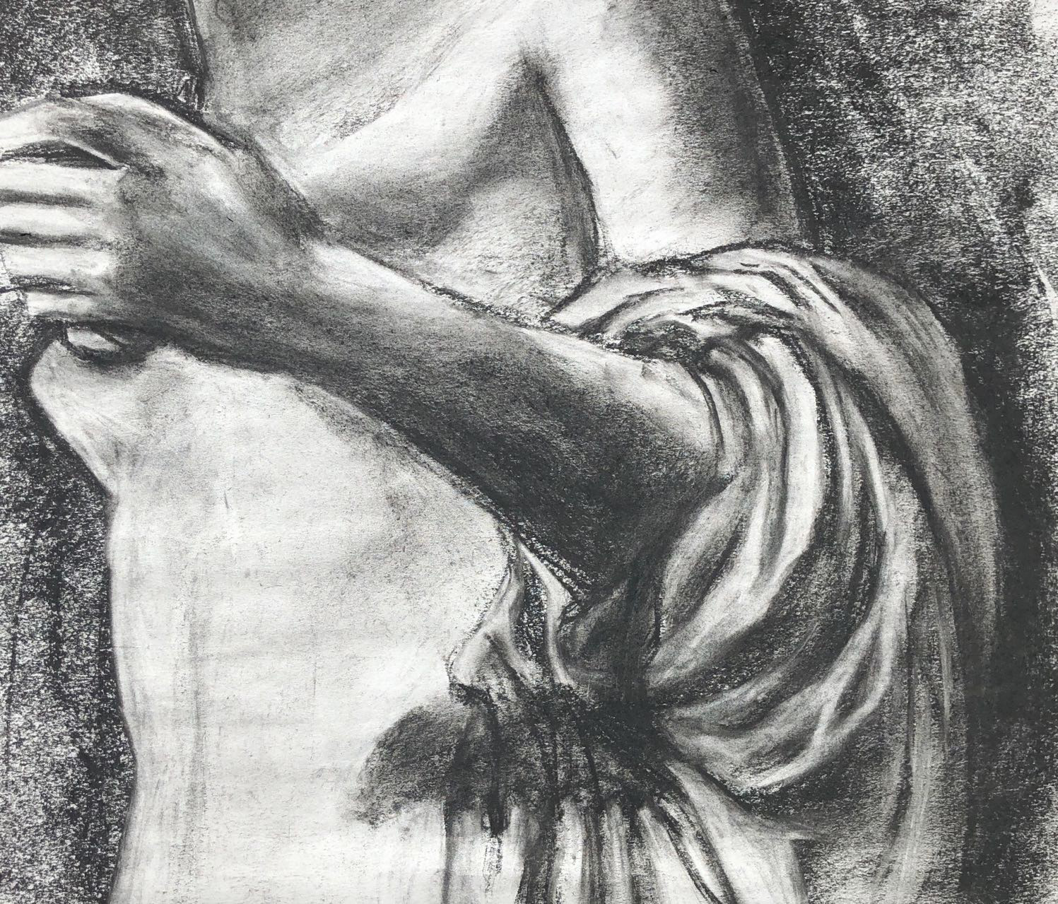 Charcoal on newsprint 18 x 24 in